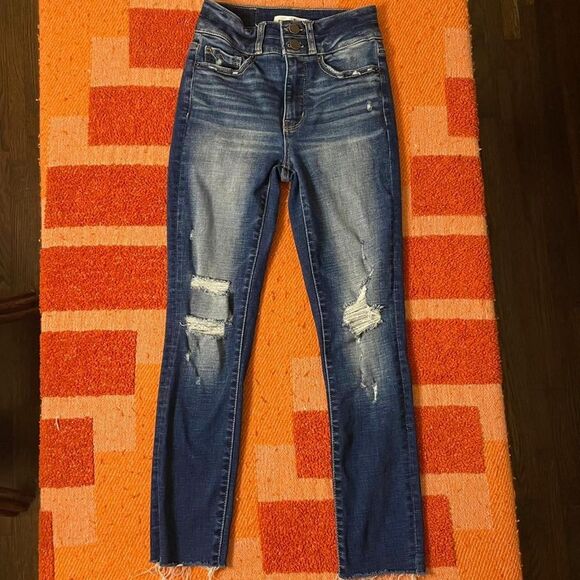 BKE Denim - BKE Billie Slim Fit High Rise Distressed Jeans Women's Size 24